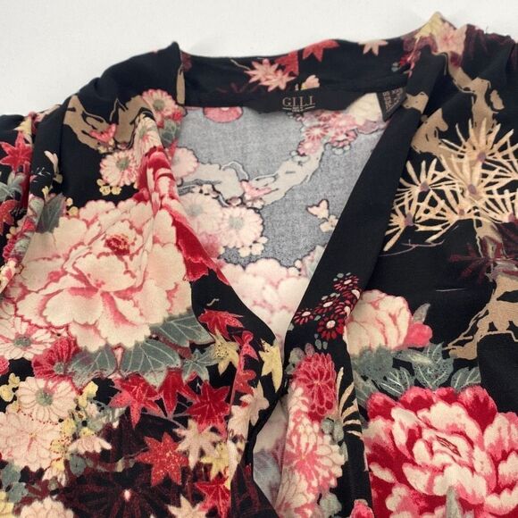 G.I.L.I Floral Jetsetter Cross-over Bodysuit Size XXS‎ / Runs Big - Picture 5 of 14